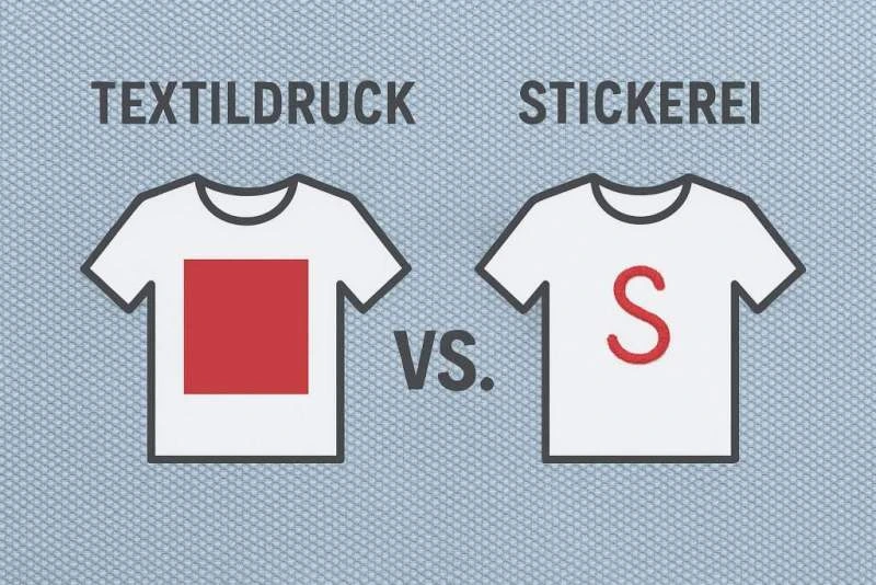 Textildruck vs Stickerei