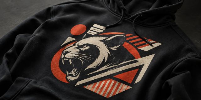 Hoodie mit Siebdruck